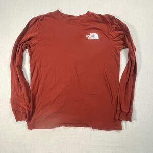 The North Face Rust Long Sleeve Shirt Men’s Large Logo Tee Casual Base Layer